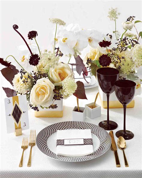 Wedding Colors Black White And Gold Martha Stewart