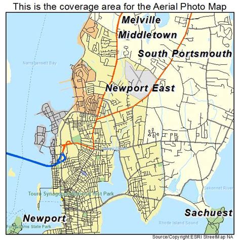 Aerial Photography Map Of Newport East Ri Rhode Island