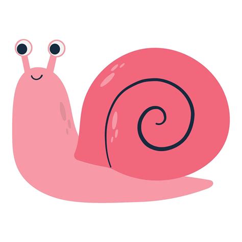 Pink Snail Animal Vector Illustration 35497881 Vector Art At Vecteezy