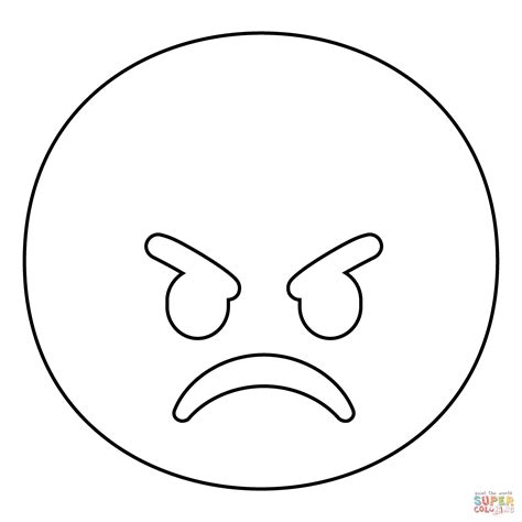 Angry Face Emoji Tegninger Til Print