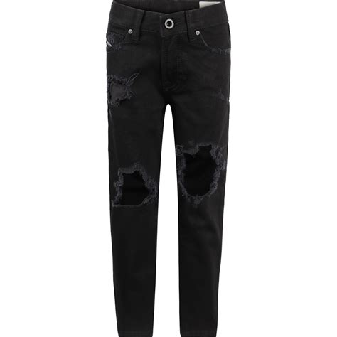 Diesel Boys Ultra Ripped Jeans In Black — Bambinifashioncom