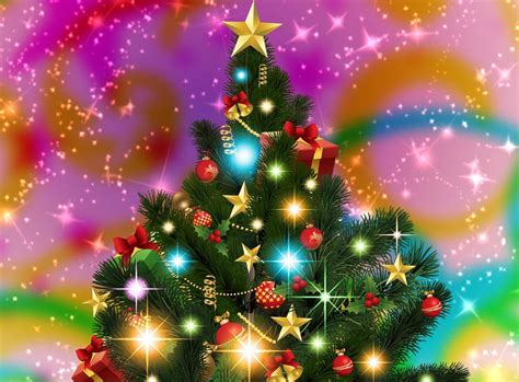 Download Bring Christmas To Life With A Colorful Holiday Tree Wallpaper