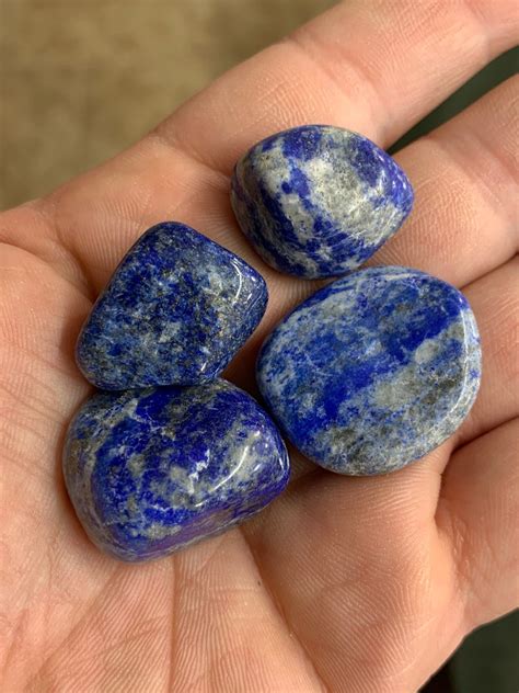 Lapis Lazuli Tumbled Afghanistan Mineral Specimens Etsy