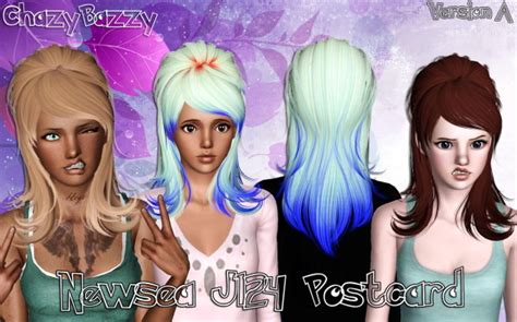Newsea J124 Postcard Hairstyle Retextured By Chazy Bazzy Sims 3 Hairs