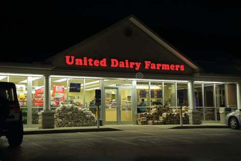 United Dairy Farmers Storefront In Ohio Usa Editorial Photography