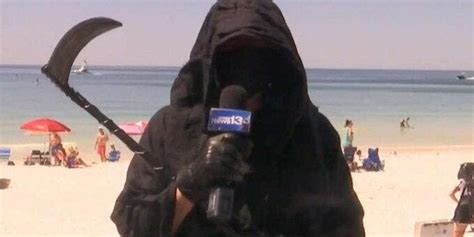 Grim Reaper Protests Governors Decision To Reopen Florida Beaches