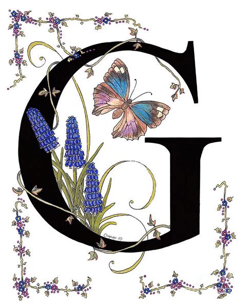 Grape Hyacinth And Genoveva Azure Butterfly Painting By Stanza Widen