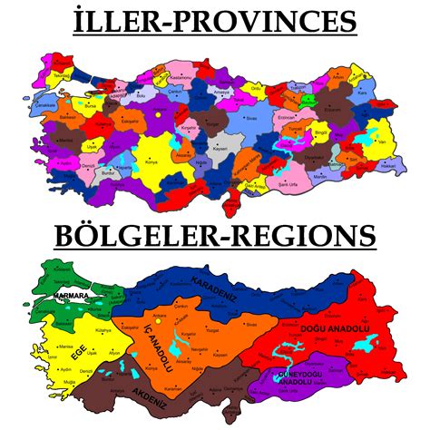 Géographie et routes principales avec les cartes et intinéraires. Carte départements Turquie, Carte des départements de Turquie