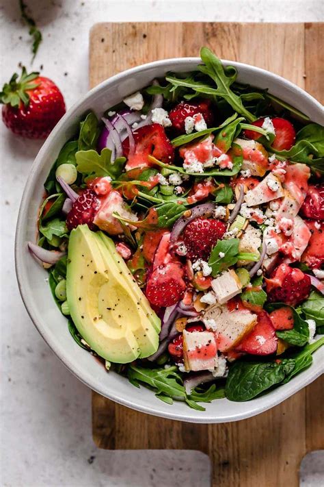 Strawberry Spinach Salad With Chicken The Real Food Dietitians