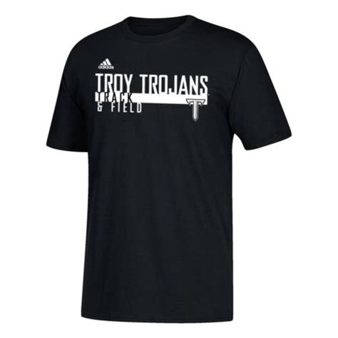 Troy Trojans Ncaa Adidas Mens Sideline Grind Track And Field Black T