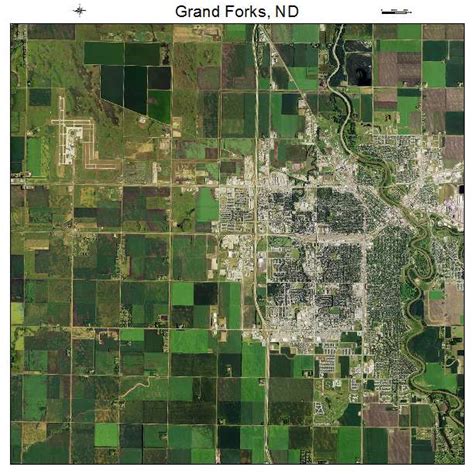 Aerial Photography Map Of Grand Forks Nd North Dakota