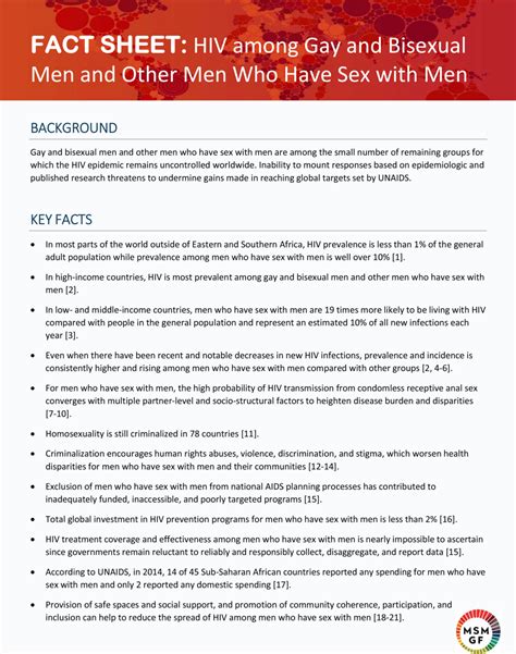 Fact Sheet Hiv Among Gay And Bisexual Men And Other Men Who Have Sex