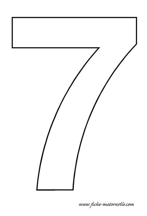Number 7 Template Actividades Con Numeros Moldes De Letras Y Numero