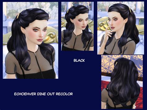 The Sims Resource Echoehver Dine Out Hair Recolor