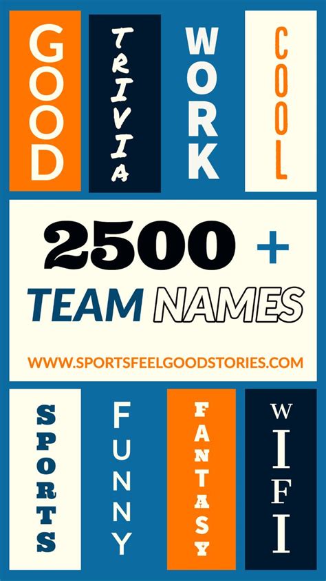 Super Cool Team Names For Sports Business And Other Groups Fantasy