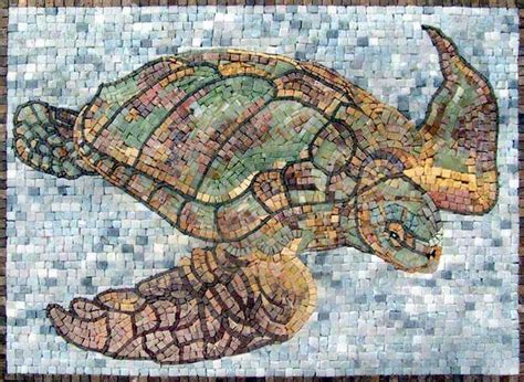 Turtle Mosaic Art Nautical Mosaics Mozaico