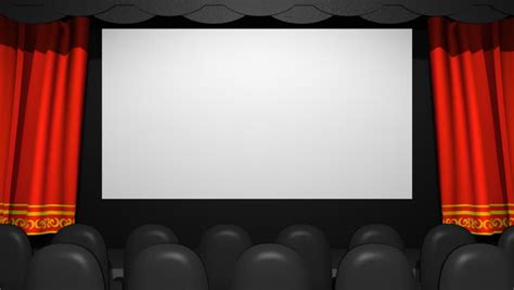 Curtain Opening In Theater Scene Or Cinema Screen Stock Footage Video