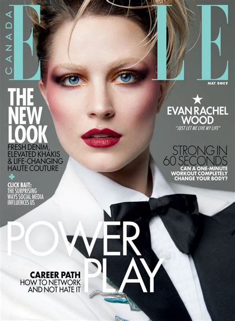 Evan Rachel Wood Elle Magazine Canada May 2017 Cover And Photos