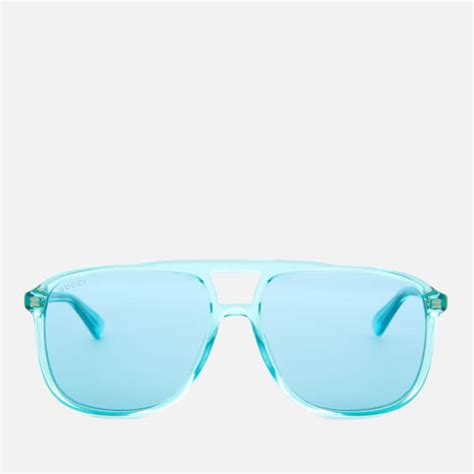 Gucci Mens Acetate Blue Frame Sunglasses Light Blue Free Uk