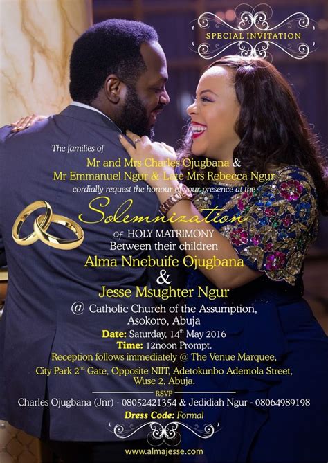 Nigerian Wedding Invitation Card Design