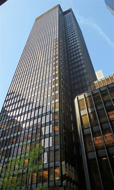 New York Ny Seagram Building Iconic Curtain Wall Skyscraper