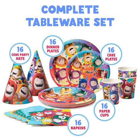 Oddbods Theme Kids Birthday Party Supplies And Decorations Set With