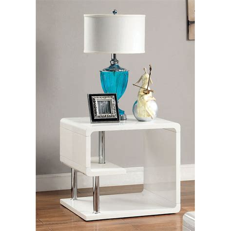 Furniture Of America Rocca Modern Tier End Table White