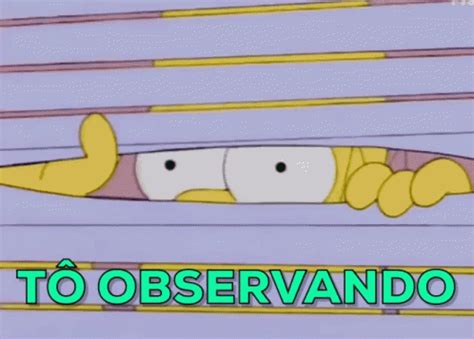 Simpsons Tô Observando Tô De Olho Só Observo GIF Simpsons Im