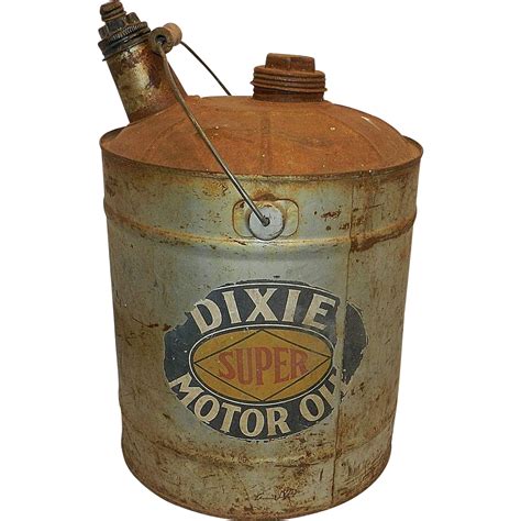 Vintage Dixie Motor Oil Can From Mygrandmotherhadone On Ruby Lane