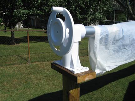 The reel has to be solid enough to allow lifting of the diy pool cover for storage. DIY Above ground pool stationary solar reel cover ~ Making smart use of a deck mount reel when ...