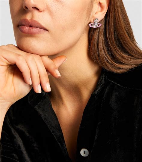 Vivienne Westwood Crystal Embellished Roxanne Stud Earrings Harrods Us