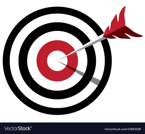 Arrow Hitting Target Business Concept Royalty Free Vector