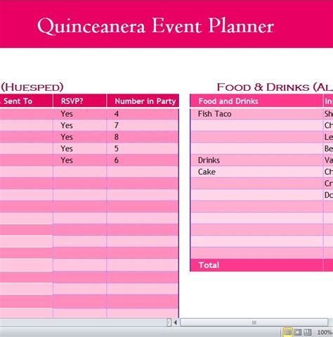 Printable Quinceanera Checklist Customize And Print