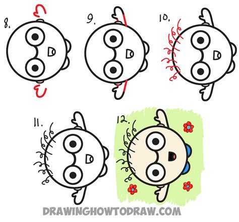 How To Draw A Cartoon Person Waving Up From Semicolon