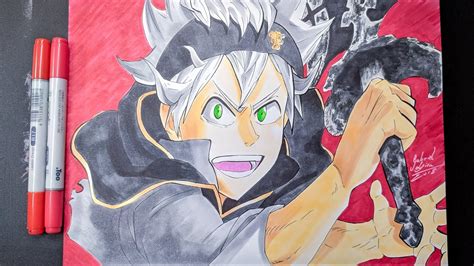 Speed Drawing Asta Black Clover Youtube