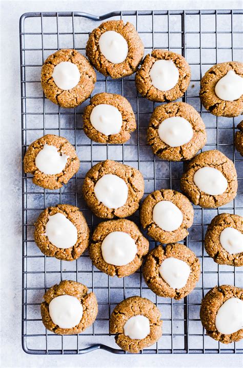 Gingerbread Thumbprint Cookies With Icing Salted Plains