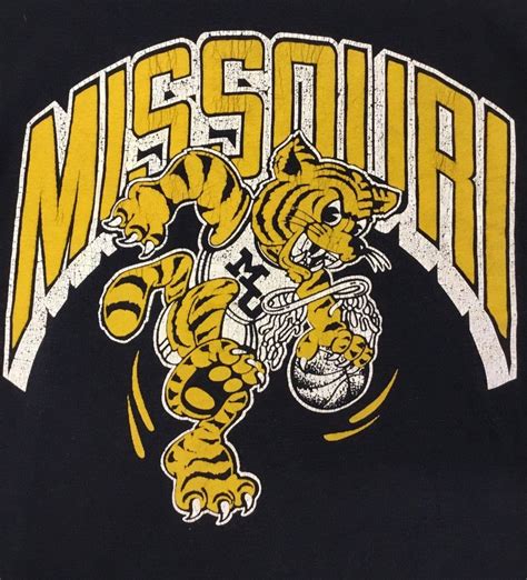 Vintage 80s Missouri Tigers Basketball T Shirt Etsy Missouri Tigers