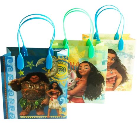 Disney Moana And Maui Reusable Small Party Favor Goodie 12 Bags 1499