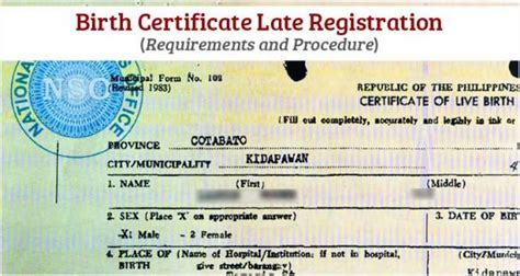 how to process late registration of birth certificate kung maaari