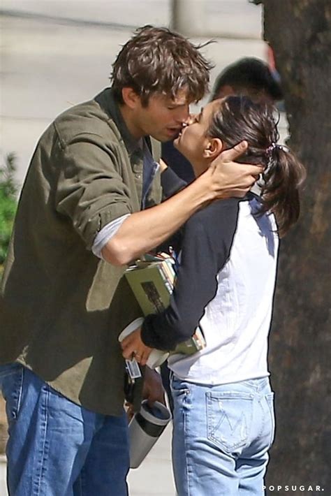 Ashton Kutcher And Mila Kunis Kissing In La October Popsugar