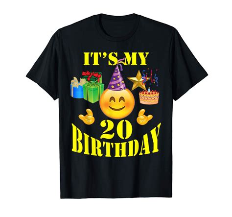 Funny Emoji Shirt It S My 20th Birthday 20 Years Old Zelitnovelty