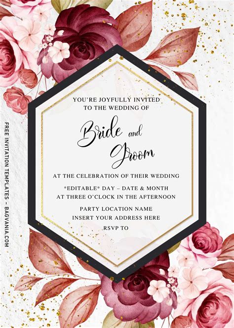 printable wedding invitations templates