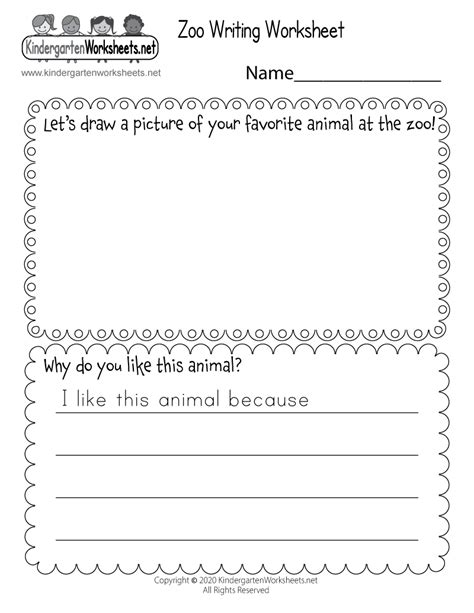 Kindergarten Writing Prompt Worksheet
