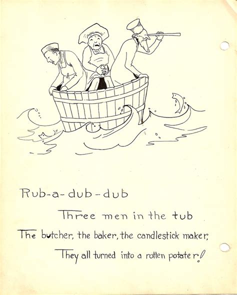 Rub A Dub Dub Illustration Rub A Dub Dub Three Men In Th Flickr