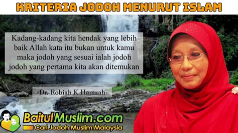 Hamzah first published in 2009 1 edition. Kriteria jodoh menurut Islam - Dr. Robiah K Hamzah - YouTube