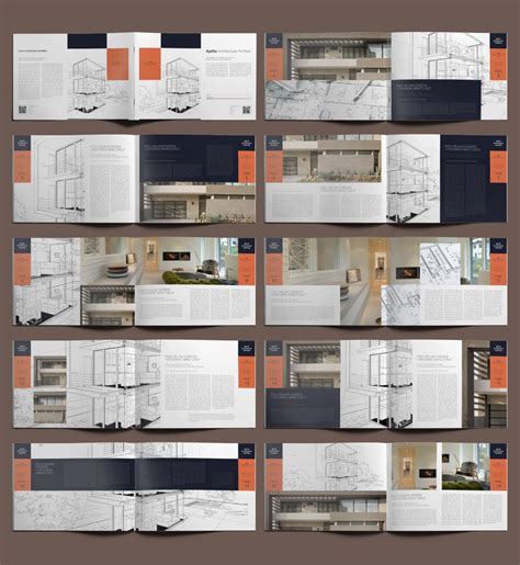 Apella Architecture Portfolio A4 Landscape for Adobe inDesign | keboto.org
