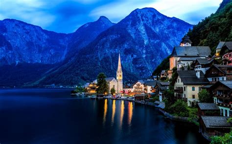 Österreich, literally the eastern realm or eastern empire) is a landlocked alpine german speaking country in central europe bordering switzerland and liechtenstein to the west, germany and czech republic to the north, slovakia and hungary to the east and slovenia and italy to the south. Hallstatt, Austria Lake wallpaper | architecture ...