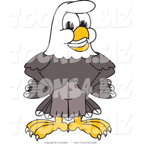 Vector Illustration Of A Bald Eagle Mascot Smiling By Toons4biz 5282