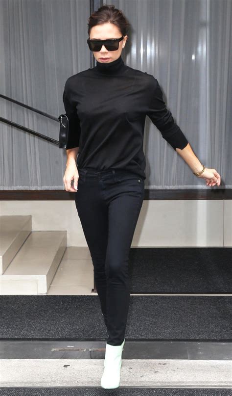 victoria beckham sexy display in nipple baring sheer top daily star