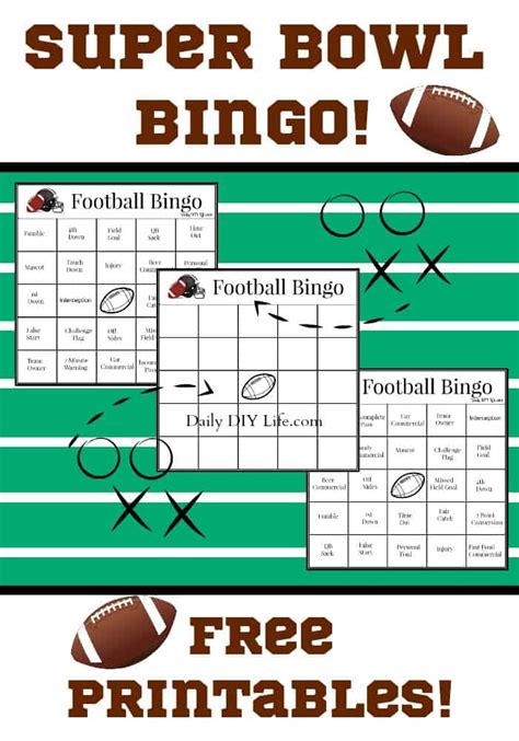 Super Bowl Bingo Fun Free Printables For The Big Game